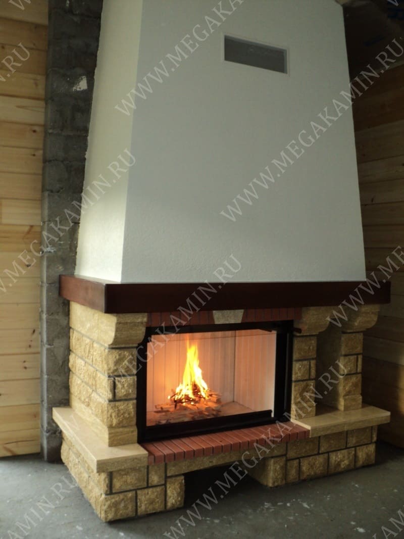2. Камин пристенный топка "SPARTHERM"