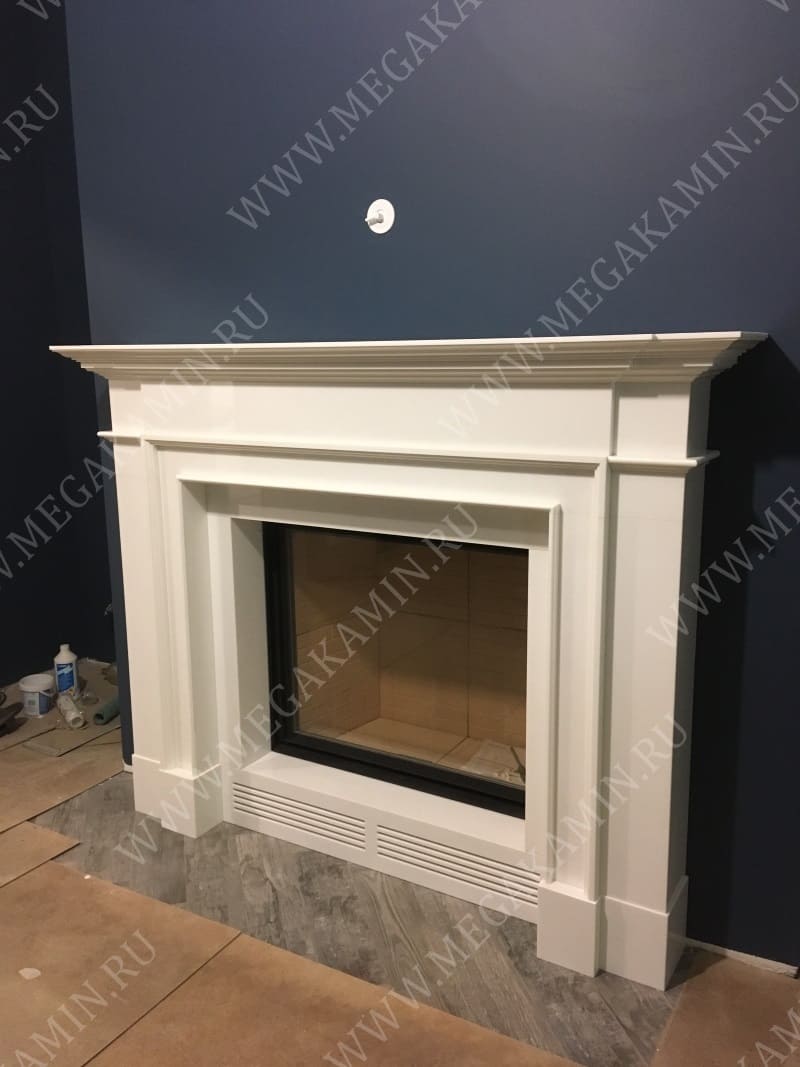 7. Камин с мраморным порталом топка "BRUNNER"