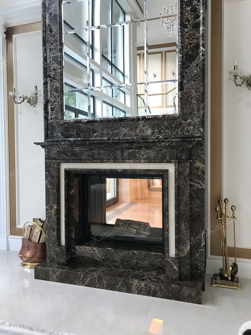 8. Камин туннельный со стороны гостиной топка "SCHMID"