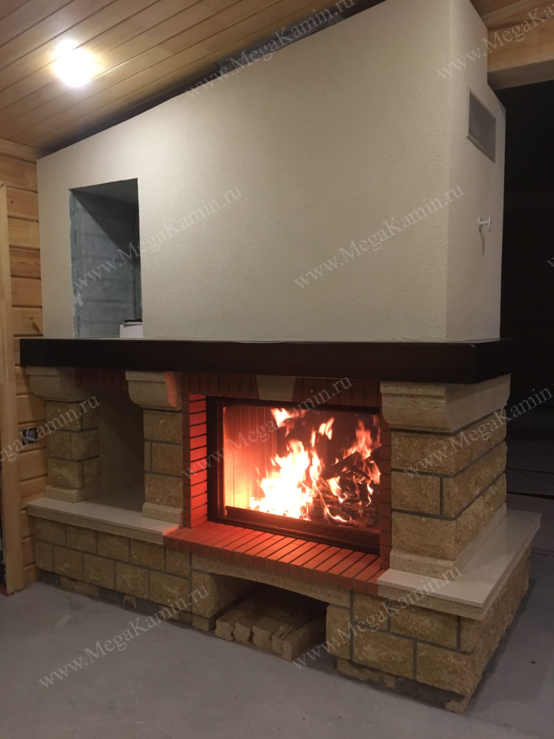 7. Камин двухсторонний топка "SPARTHERM"