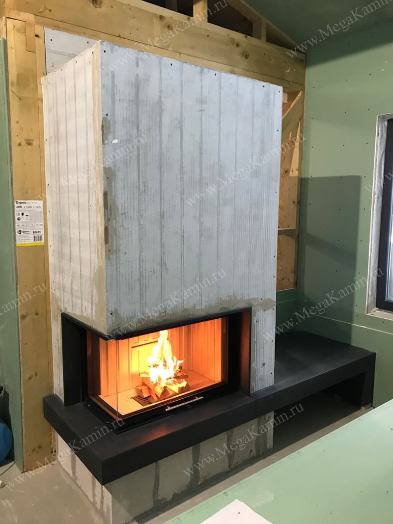 17. Камин пристенно-угловой топка "SPARTHERM"
