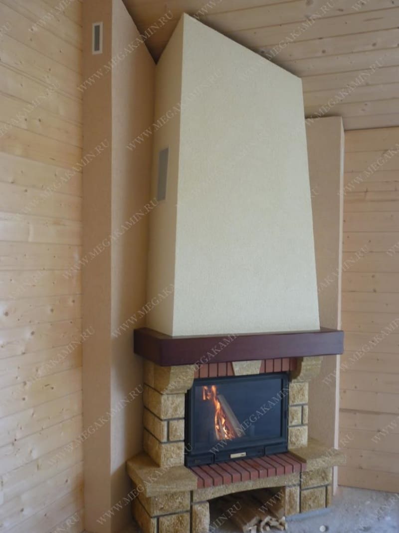 15. Камин угловой с топкой "SEGUIN"